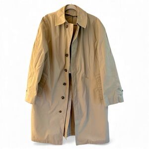 English Squire Vintage Winter Trench Coat Jacket Removable Liner Men's Size 42 L